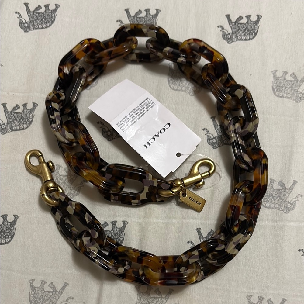 Coach Brown and Gold Belt with Chunky Links